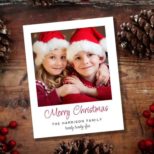 Tarjeta navideña de festividad (Add a personal touch to your holiday wishes by featuring your favorite family photo)