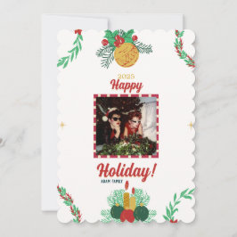 Tarjeta navideña de festividad