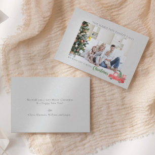 Tarjeta navideña de festividad con Personalizado n