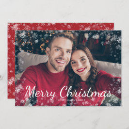 Tarjeta navideña de festividad de nieve para navid