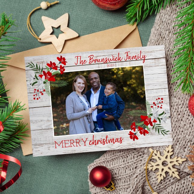 Tarjeta navideña de festividad familiar Merry (Subido por el creador)