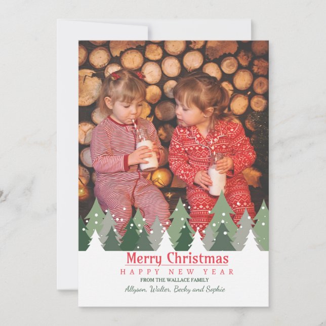 Tarjeta navideña de festividad fotográfica (Anverso)