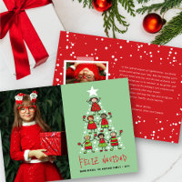Tarjeta navideña de festividad fotográfica para ni