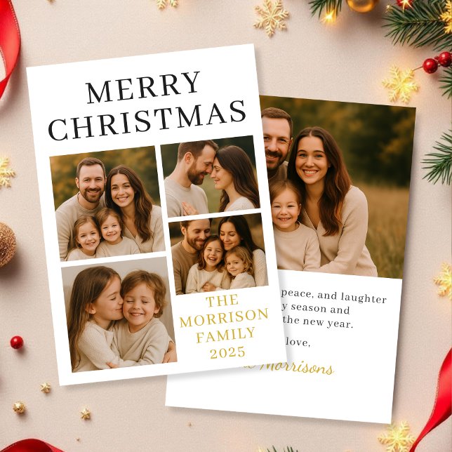 Tarjeta navideña de festividad Mínima de lujo para (Subido por el creador)