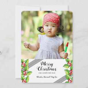 Tarjeta navideña de festividad navideña