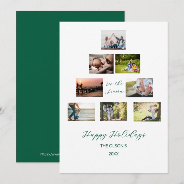 Tarjeta navideña de fotos (Anverso / Reverso)