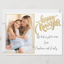 Tarjeta navideña de fotos de Año Nuevo