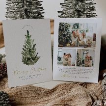 Tarjeta navideña de fotos de árbol de Navidad mode