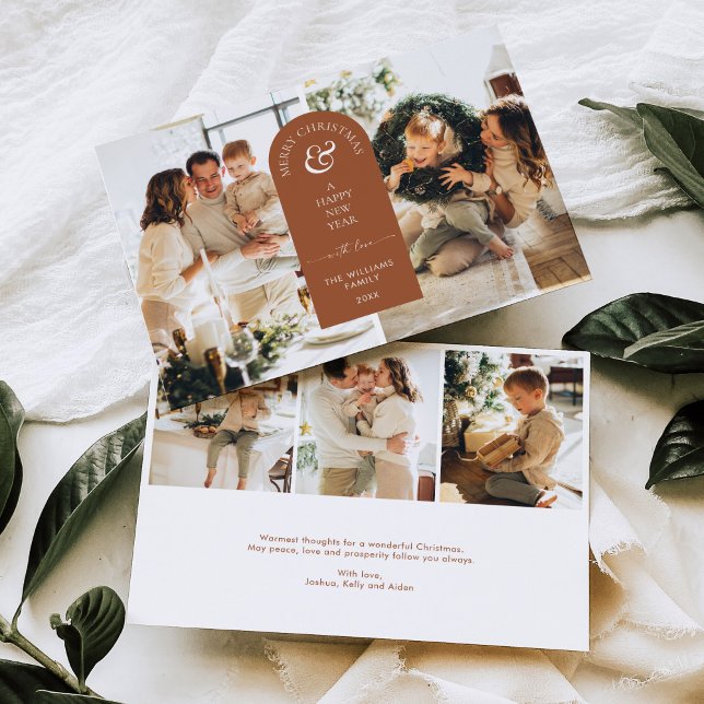 Tarjeta navideña de fotos de Arco Moderno Merry na (Subido por el creador)