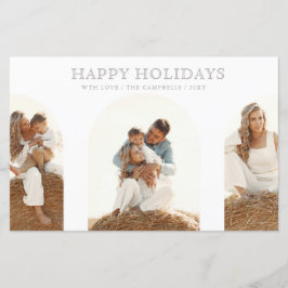 Tarjeta navideña de fotos de barcas modernas de pr