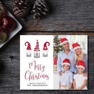 Tarjeta navideña de fotos de Budget Merry Christma