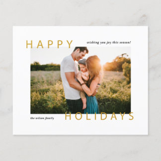 Tarjeta navideña de fotos de Budget Moderne Happy