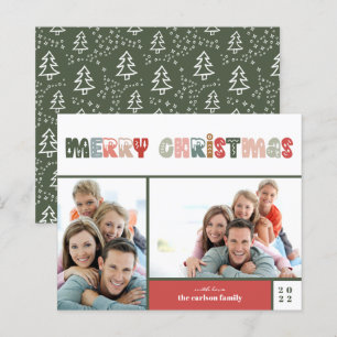 Tarjeta navideña de fotos de navidad de presupuest