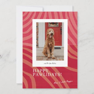 Tarjeta navideña de fotos de navidad feliz Magenta