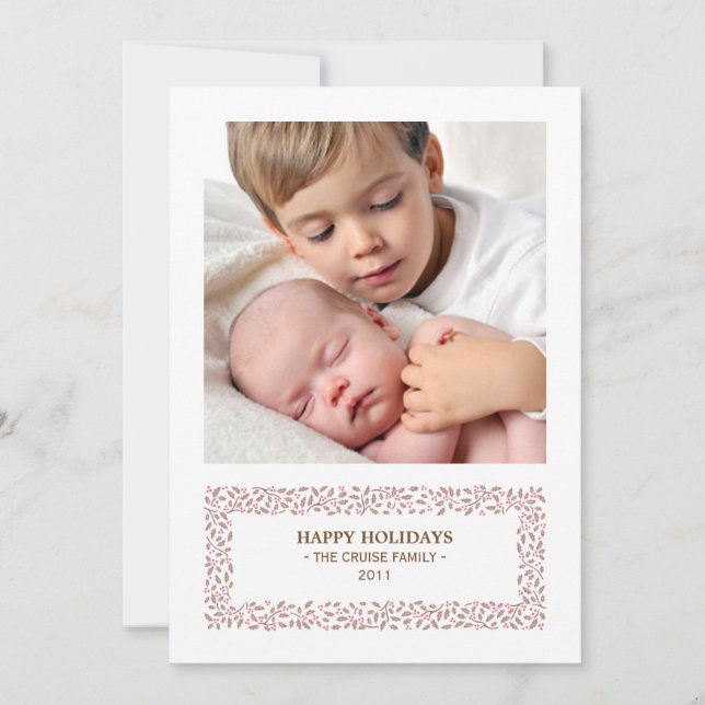 Tarjeta navideña de fotos de Navidades mixtos (Anverso)