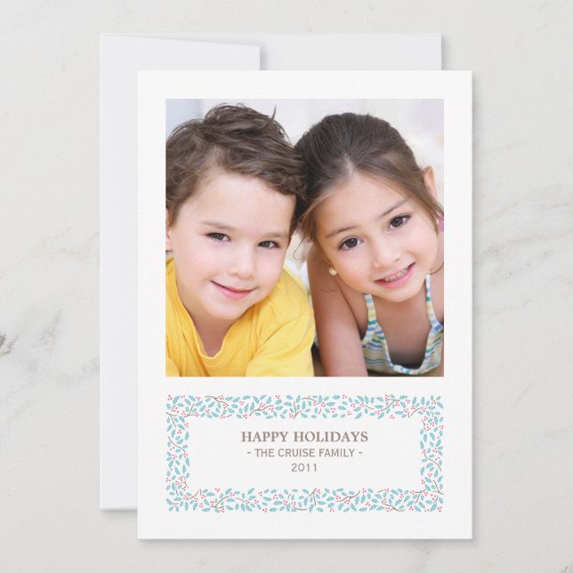 Tarjeta navideña de fotos de Navidades mixtos (Anverso)