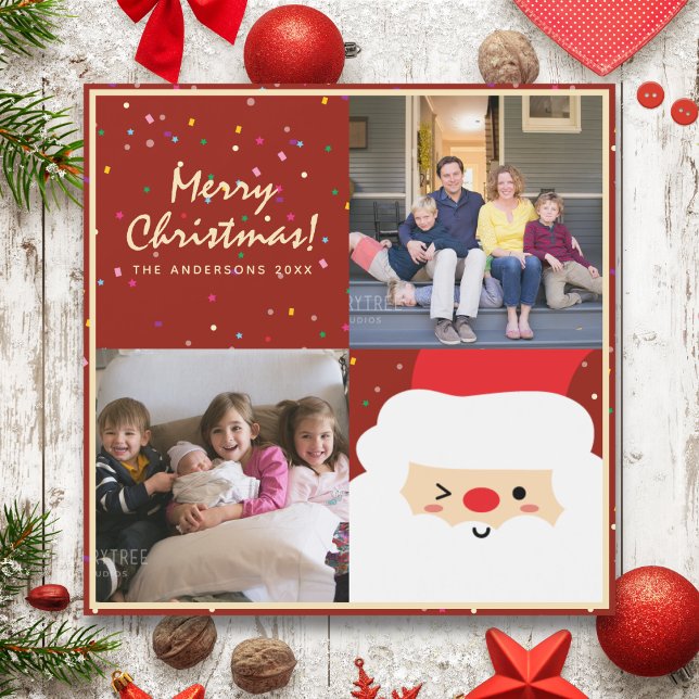 Tarjeta navideña de fotos de Navidades rojos rusos (Subido por el creador)