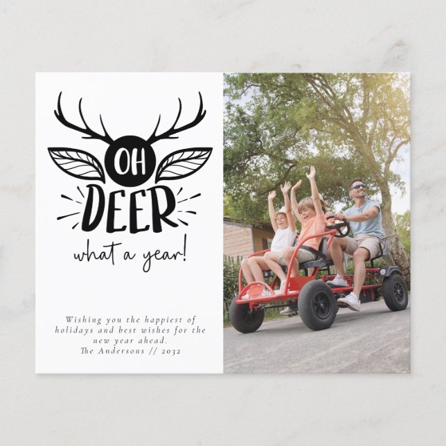 Tarjeta navideña de fotos de tazas de regalo (Anverso)