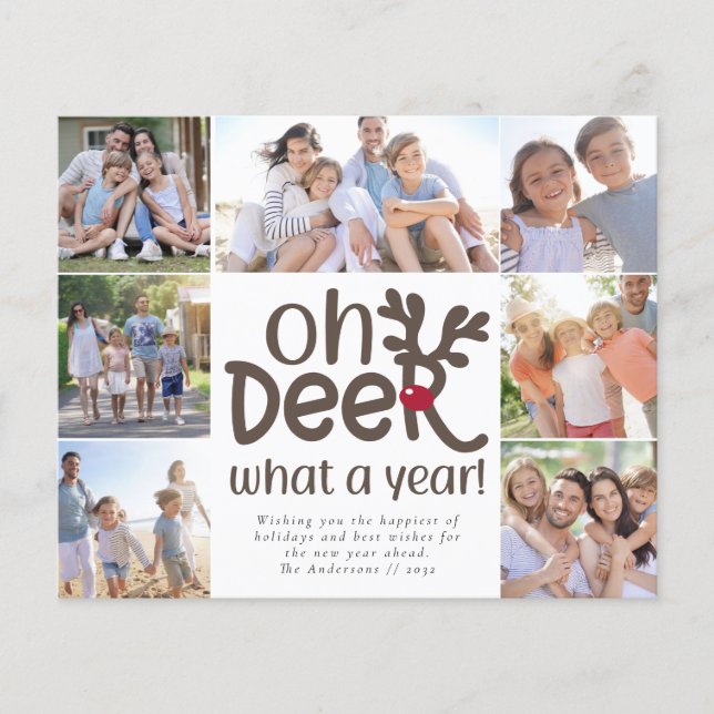 Tarjeta navideña de fotos de tazas de regalo (Anverso)