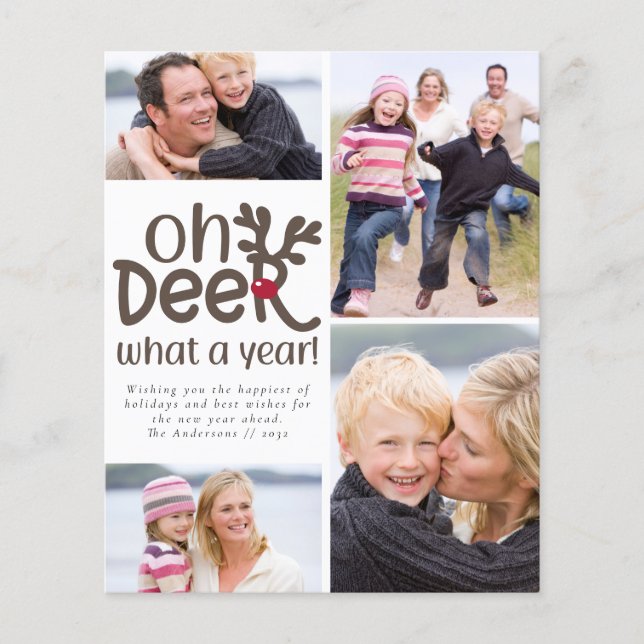 Tarjeta navideña de fotos de tazas de regalo (Anverso)