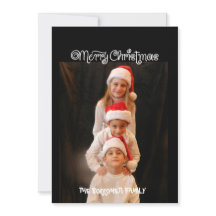 Tarjeta navideña de fotos de Ticket Merry Christma