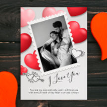 Tarjeta navideña de fotos del día de San Valentín