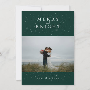 Tarjeta navideña de fotos esmeraldas de invierno c