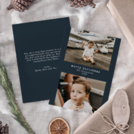 Tarjeta navideña de fotos minimalista Merry Christ