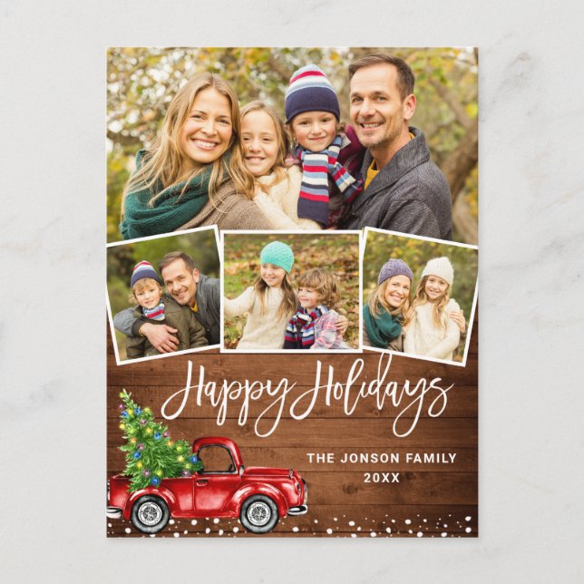 Tarjeta navideña de fotos para Navidades de presup (Anverso)