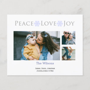 Tarjeta navideña de fotos simple de amor por la pa
