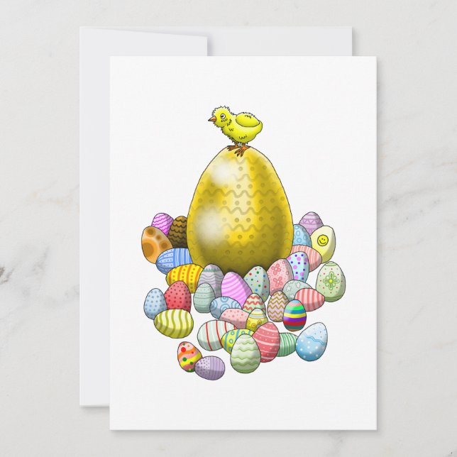 Tarjeta navideña de huevo de pollo de Pascua (Anverso)