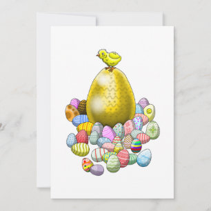 Tarjeta navideña de huevo de pollo de Pascua
