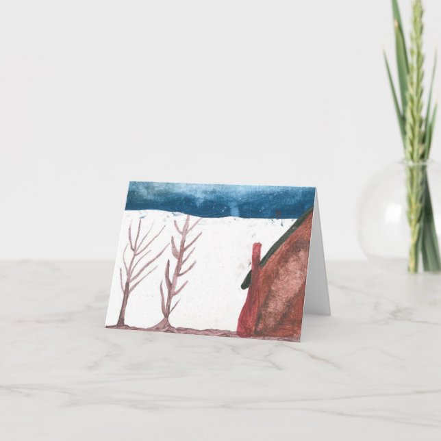 Tarjeta navideña de invierno (Anverso)