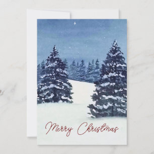 Tarjeta navideña de invierno