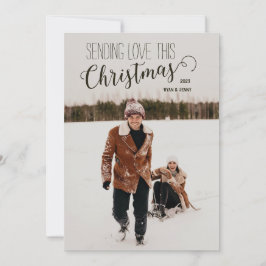 Tarjeta navideña de merry Minimalista personalizad