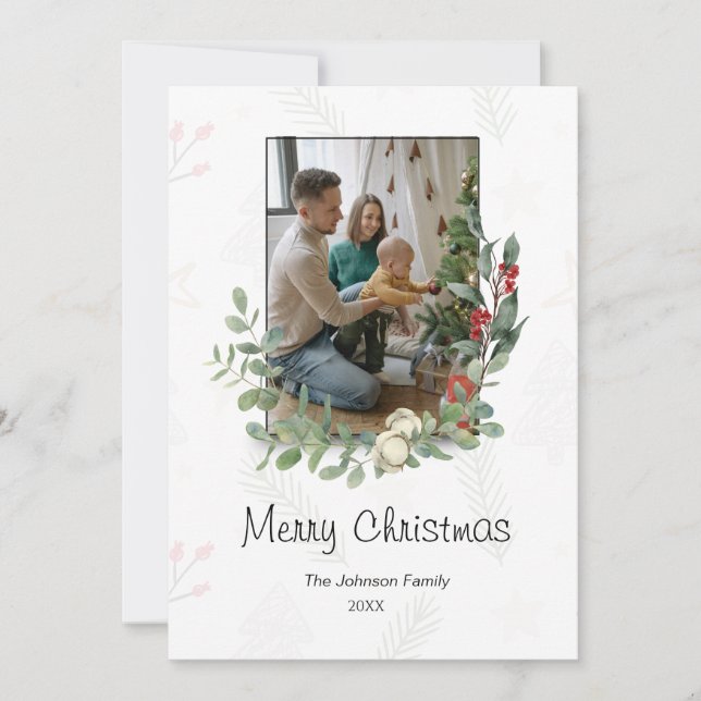 Tarjeta navideña de navidad (Anverso)