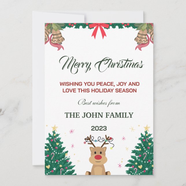 Tarjeta navideña de navidad (Anverso)
