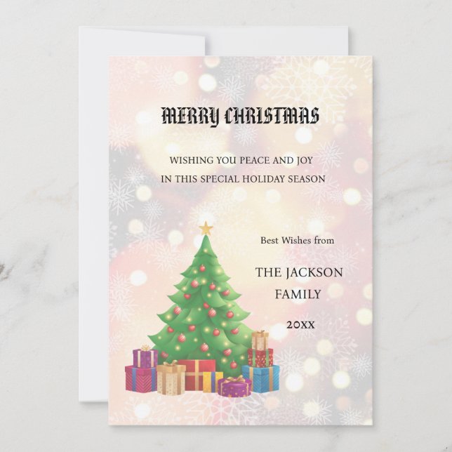 Tarjeta navideña de navidad (Anverso)