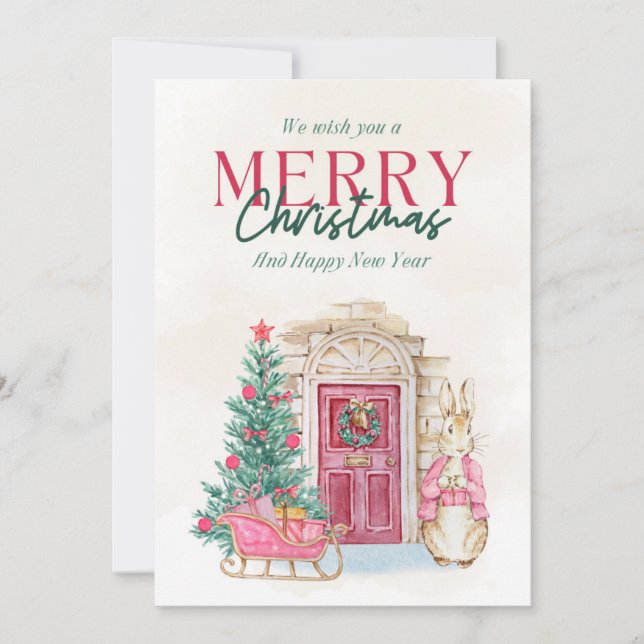 Tarjeta navideña de navidad (Anverso)