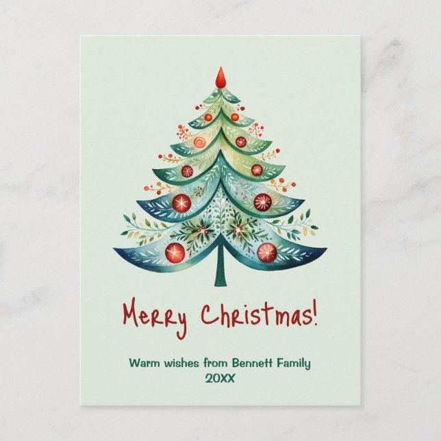 Tarjeta navideña de navidad (Anverso)