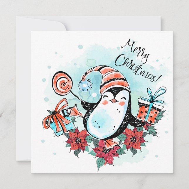 Tarjeta navideña de navidad (Anverso)