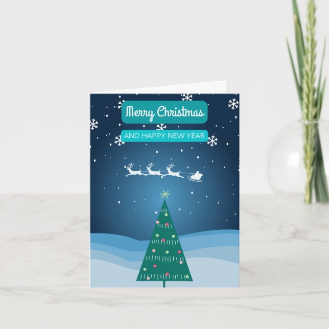 Tarjeta navideña de navidad (Anverso)