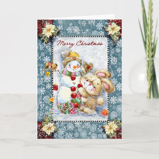 Tarjeta navideña de navidad (Anverso)