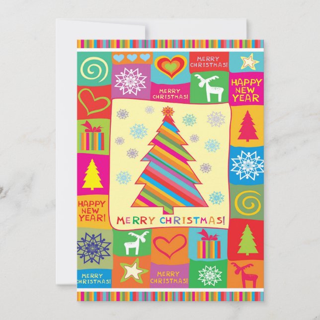 Tarjeta navideña de navidad (Anverso)