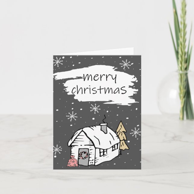 Tarjeta navideña de navidad (Anverso)