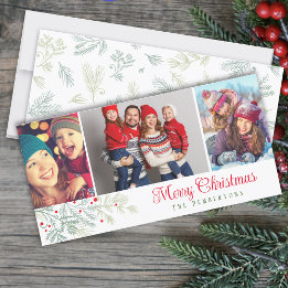 Tarjeta navideña de navidad con Feliz collage de f