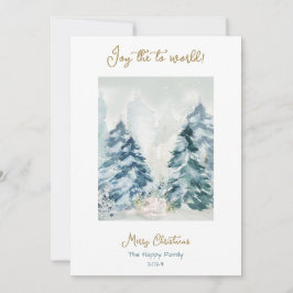 Tarjeta navideña de navidad de los cerezos foresta