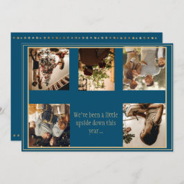 Tarjeta navideña de Navidad de Navidades al revés 