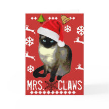 Tarjeta navideña de navidad "Mrs Claws"