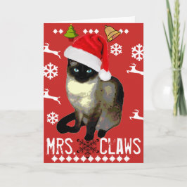 Tarjeta navideña de navidad "Mrs Claws"